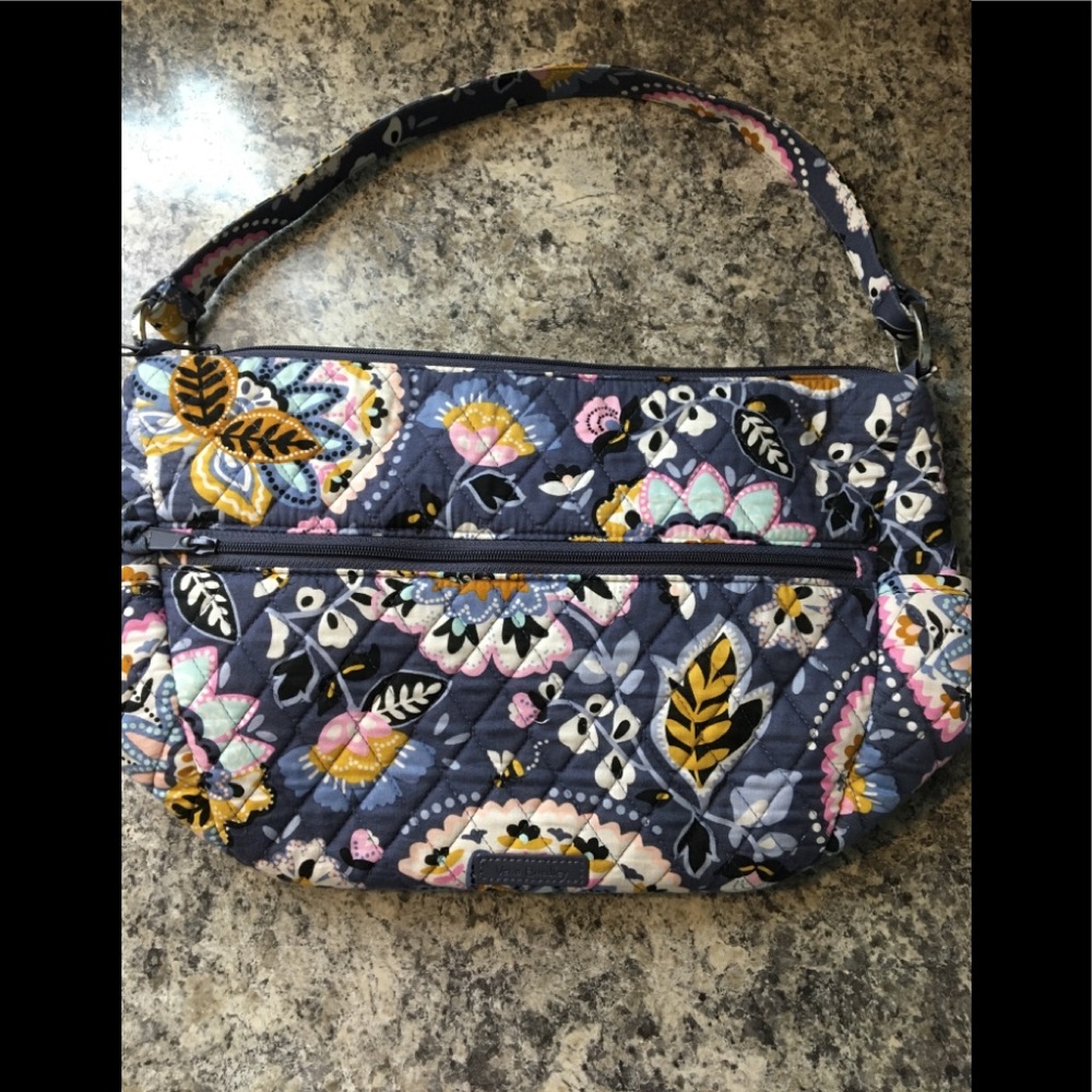 Vera Bradley shoulder bag. Blue gray floral.